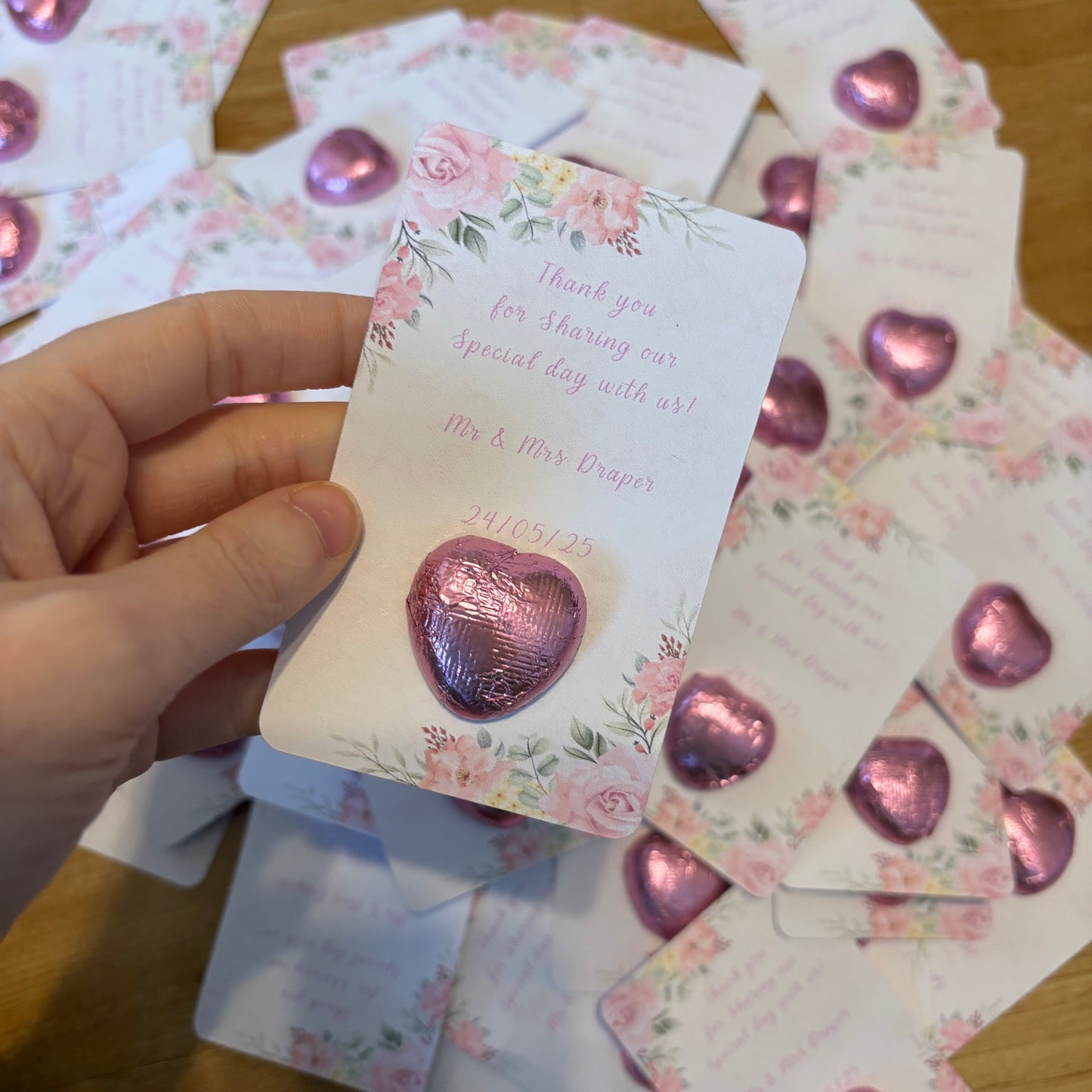 Floral wedding favours