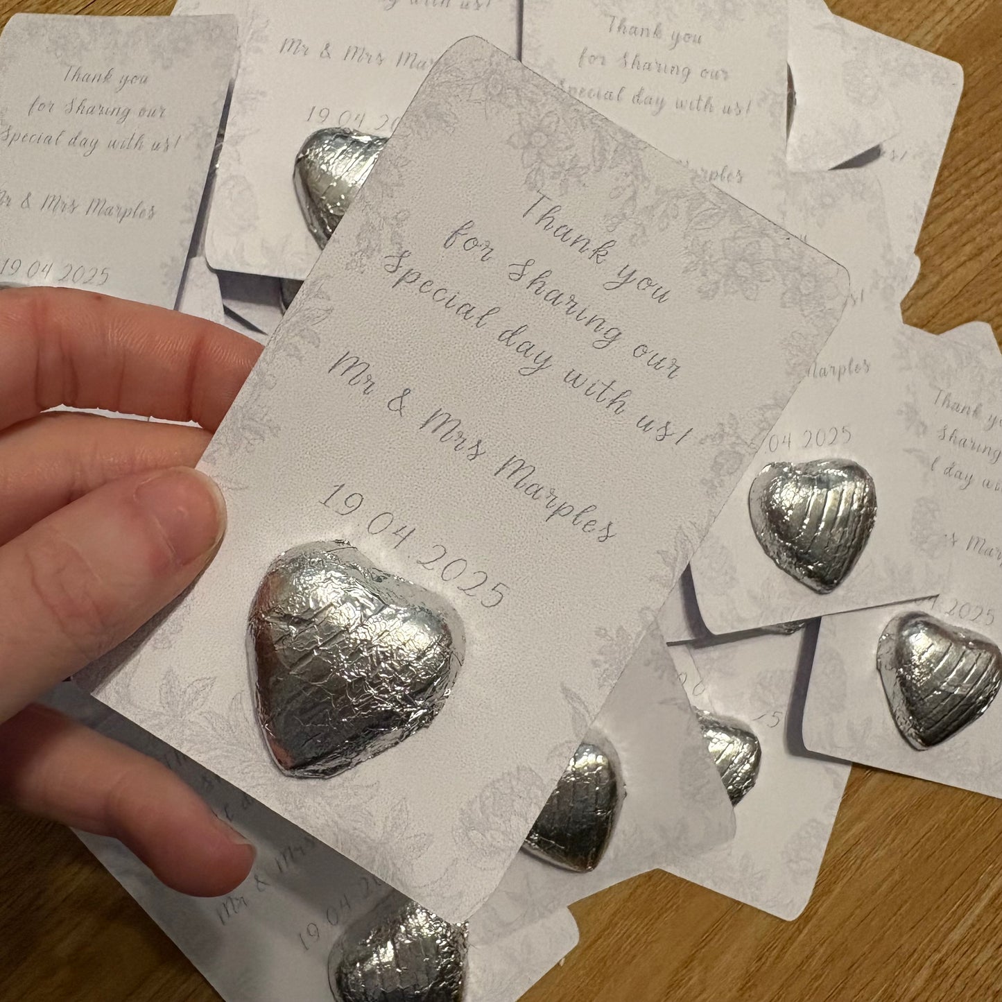 Floral wedding favours