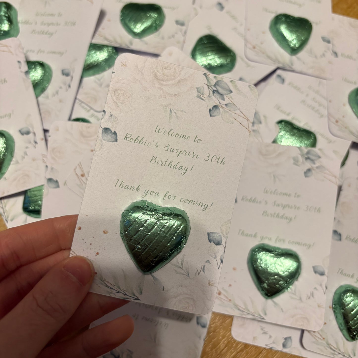 Floral wedding favours