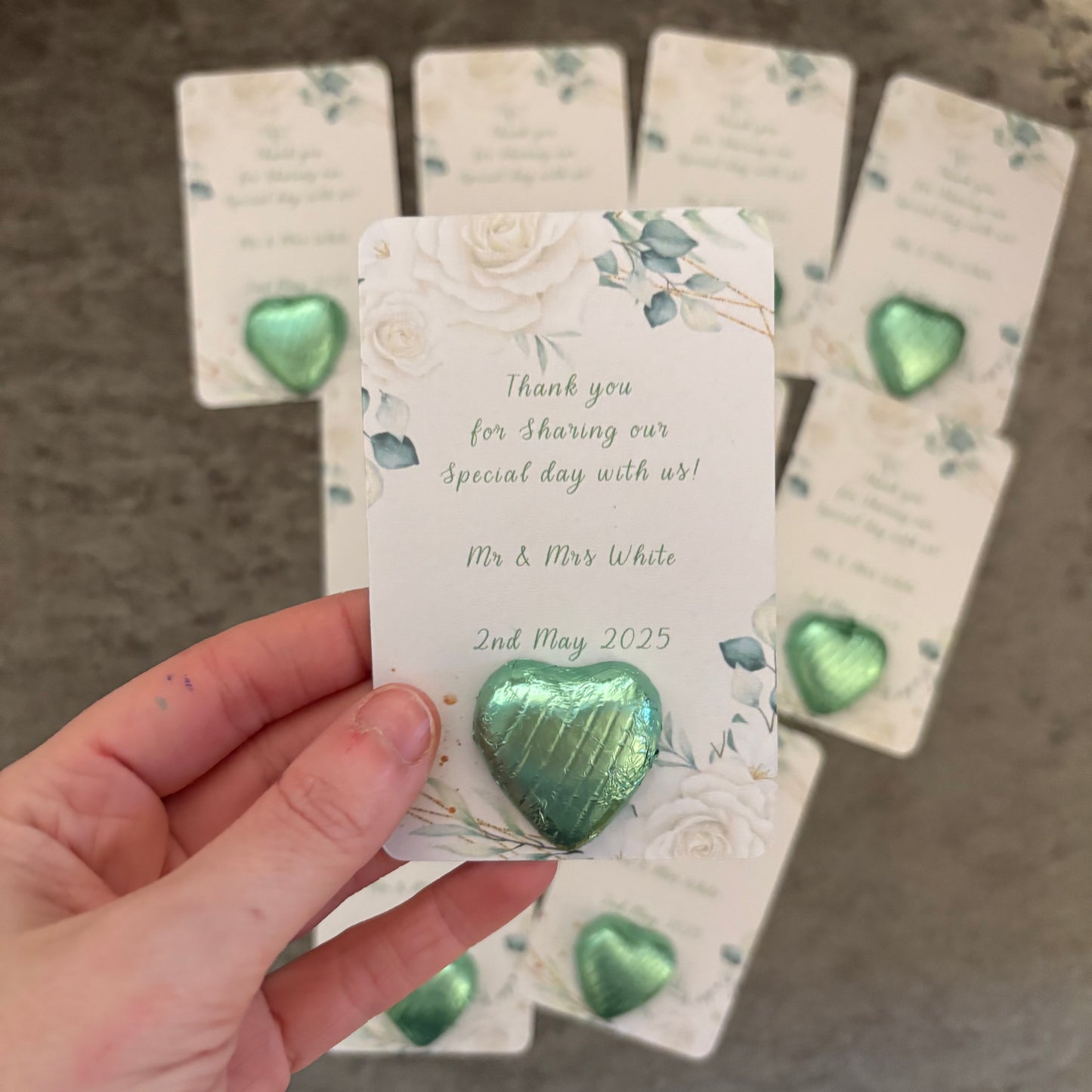 Floral wedding favours