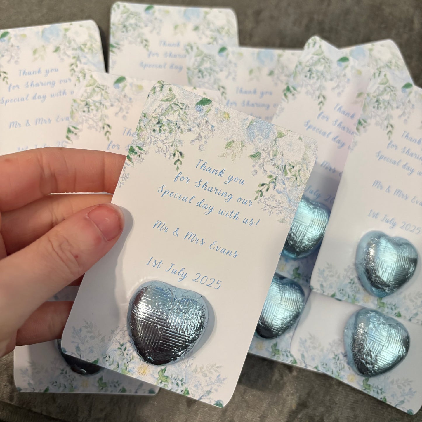 Floral wedding favours
