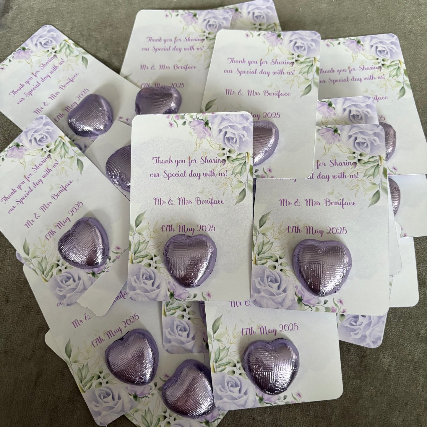 Floral wedding favours