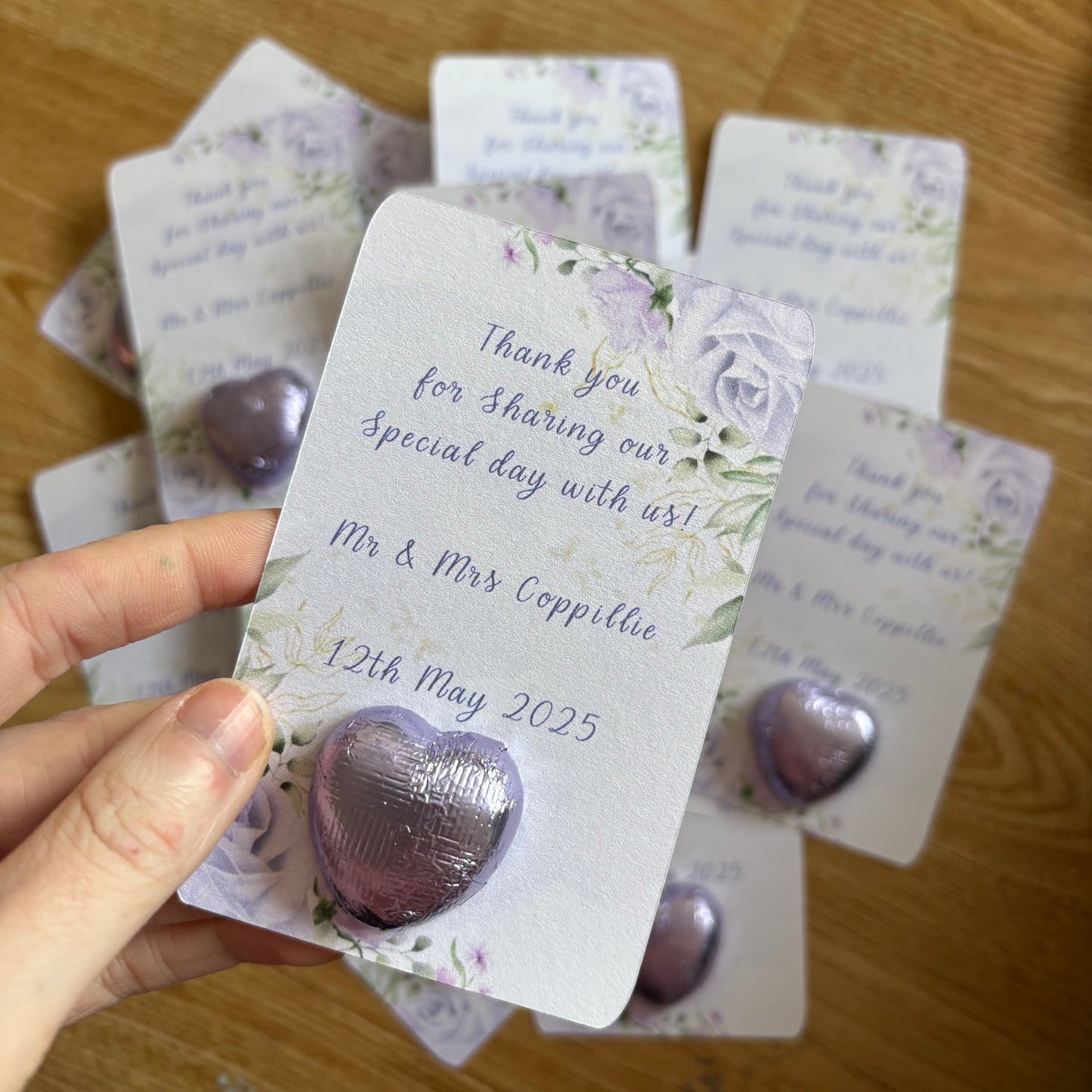 Floral wedding favours