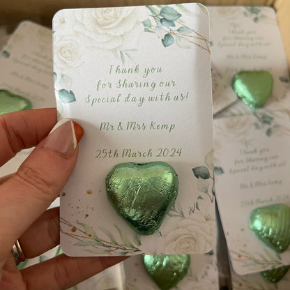 Wedding favour cards