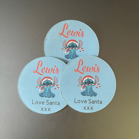 Stitch Christmas label Stickers