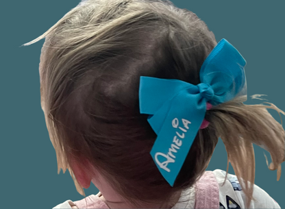 Blue hair bow