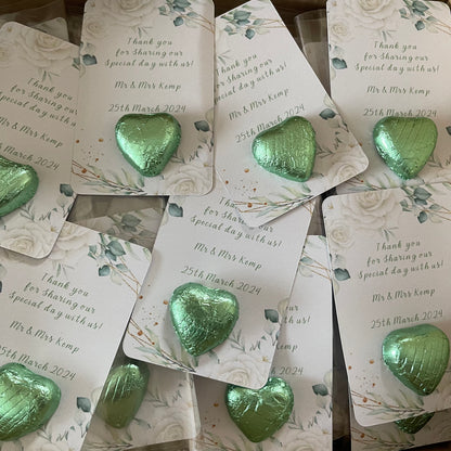 Floral wedding favours